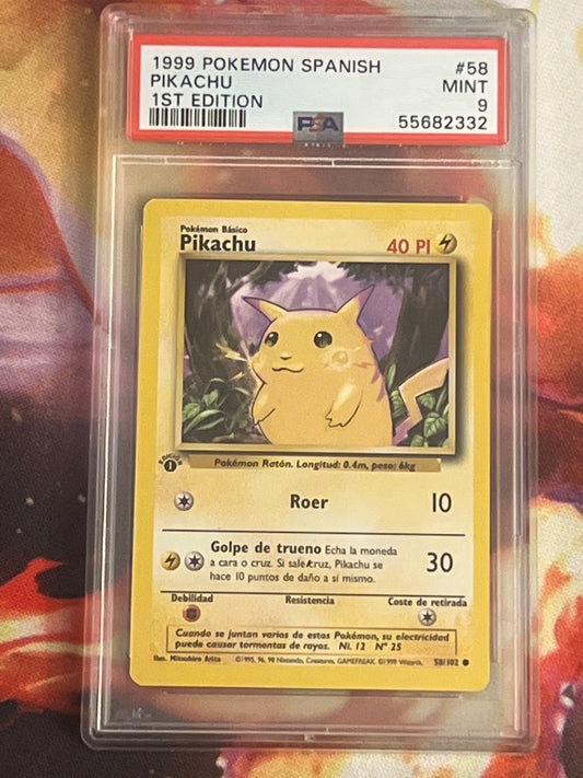 1999 Pokemon Spanish - Pikachu - First Edition - Graded PSA 9 - #58