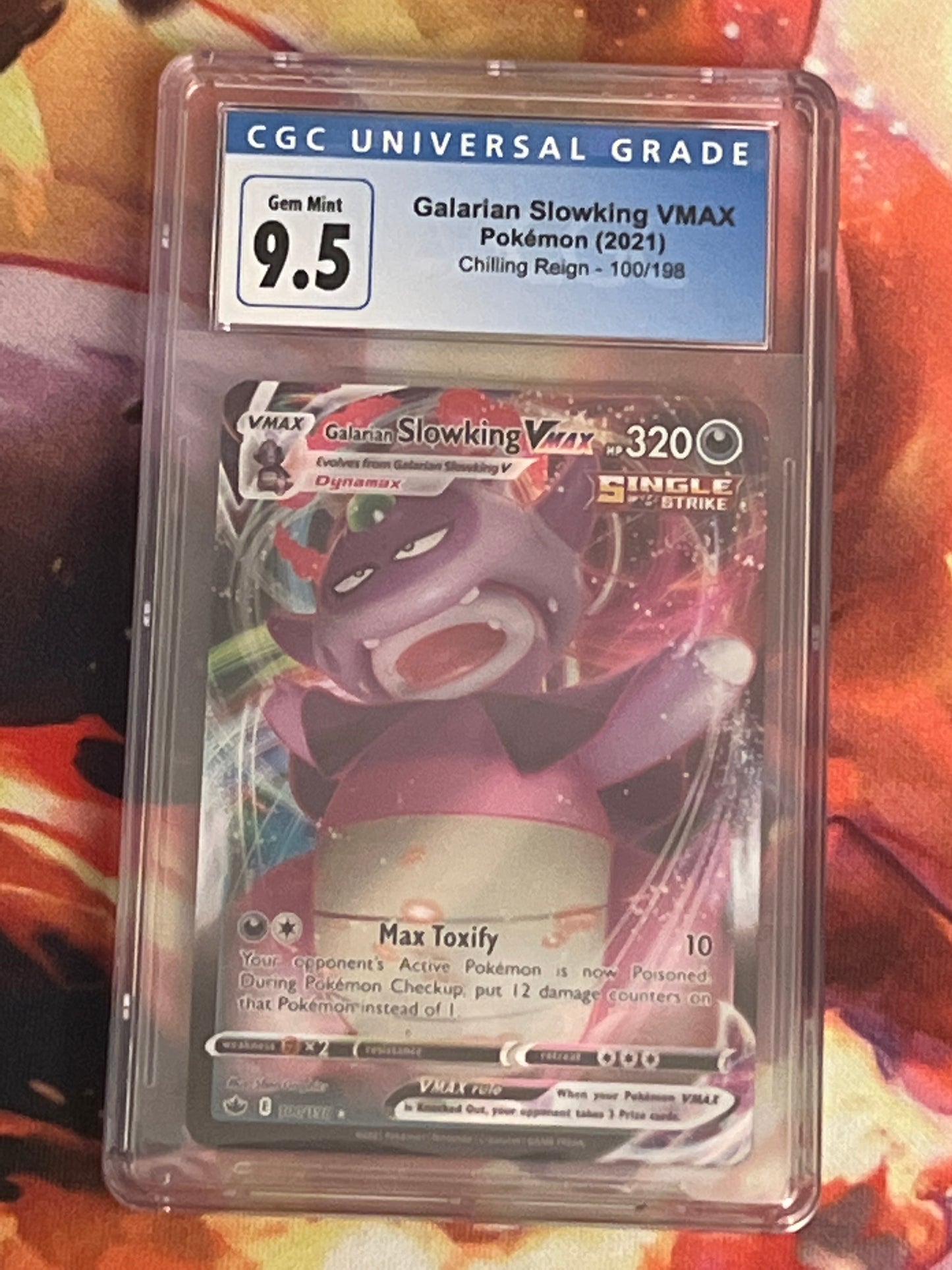 2021 Pokemon Slowking Vmax - Ultra Rare - Holo - Graded CGC 9.5 - #100