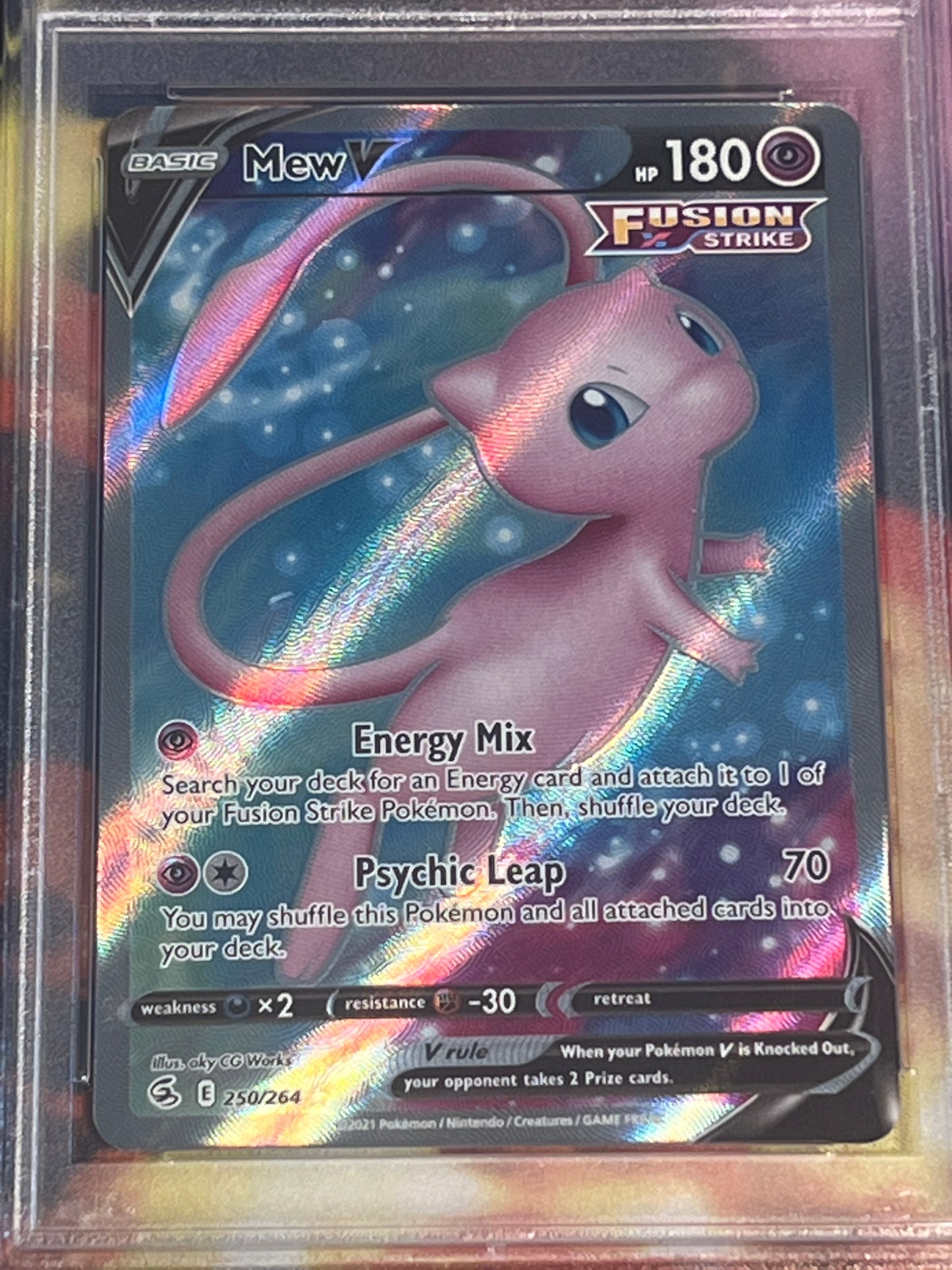 2021 Pokemon Mew V - Ultra Rare - Graded PSA 9 - #250