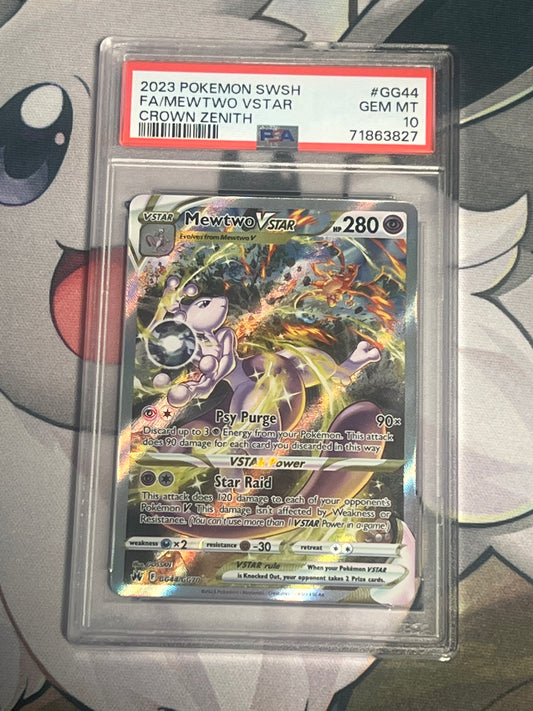 2023 Pokemon MewTwo Vstar - Graded PSA 10 - #GG44