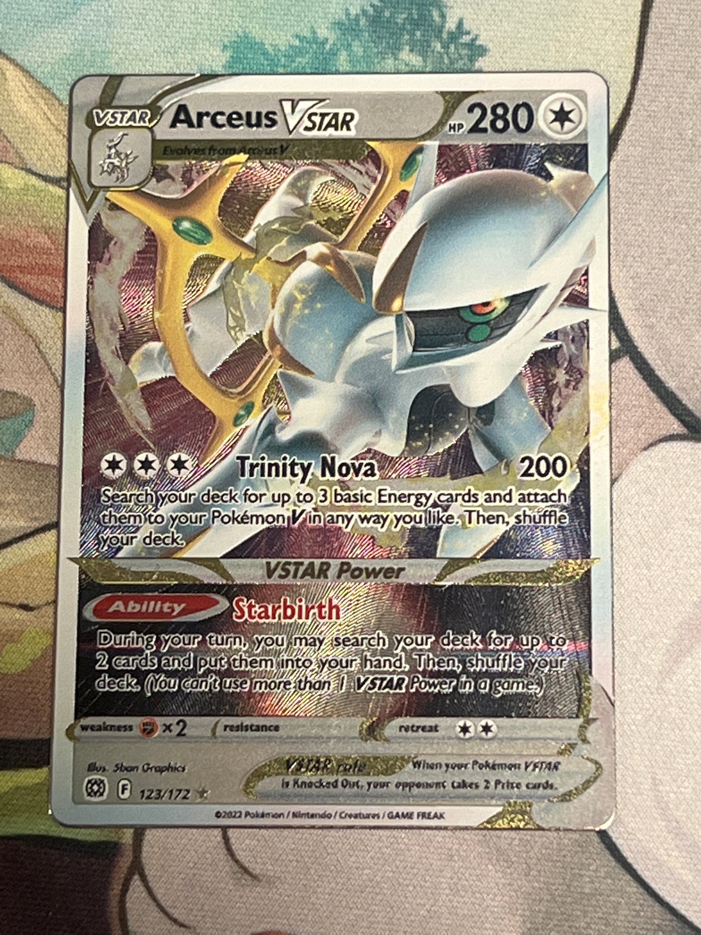 2022 Pokemon Arceus Vstar - Metal Card - Ultra Rare - #123