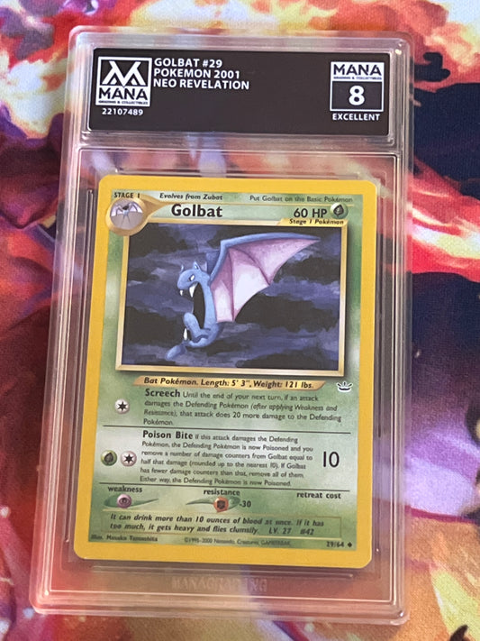 2001 Pokemon Golbat - Non-Holo - Graded Mana 8 - #29