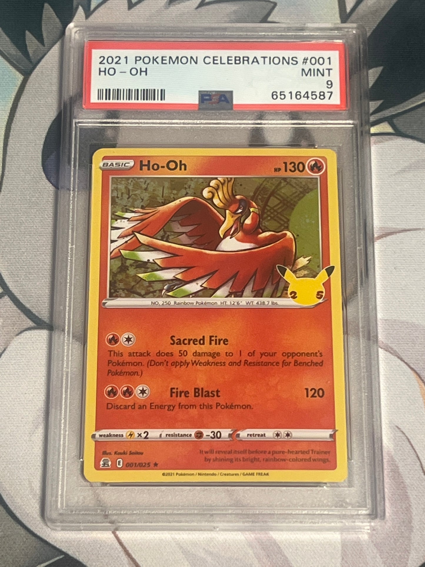 2021 Pokemon Ho-Oh - Non - Holo - Graded PSA 9 - #001