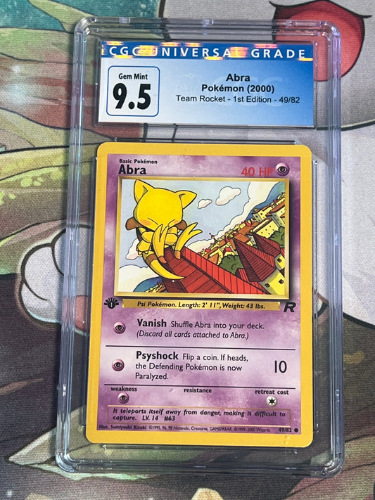 2000 Pokemon Abra - First Edition - Graded CGC 9.5 - #49