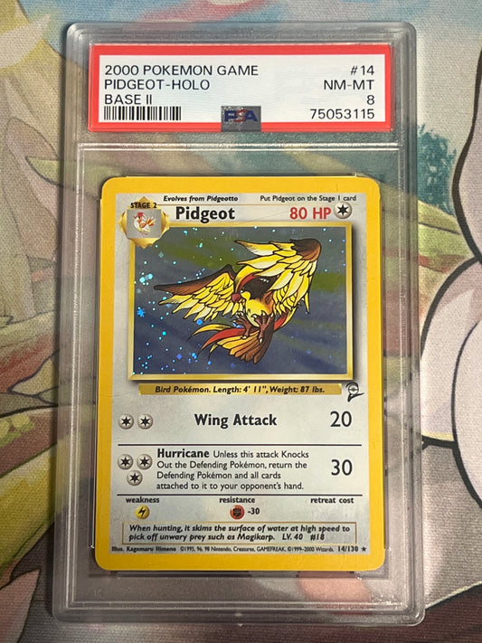 2000 Pokemon Game - Pidgeot - Holo - Graded PSA 8 - #14