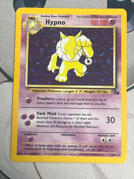 1999 Pokemon Hypno - Fossil - Holo - #8