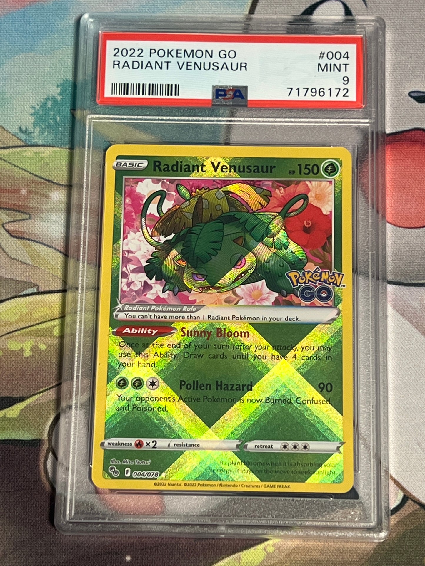 2022 Pokemon Radiant Venusaur - Radiant Rare - Graded PSA *9 - #4