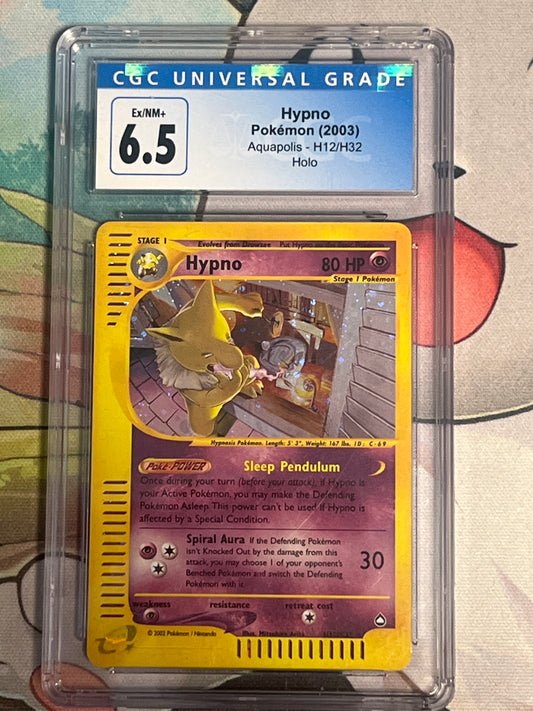 2002 Pokemon HYPNO - Aquapolis - Holo - #H12