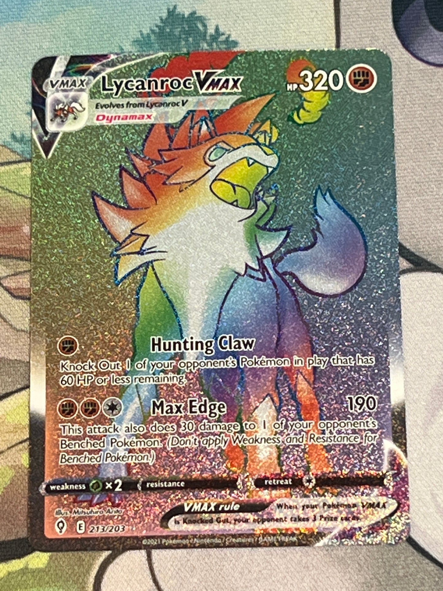 2021 Pokemon Lycanroc Vmax - Secret Rare - #213