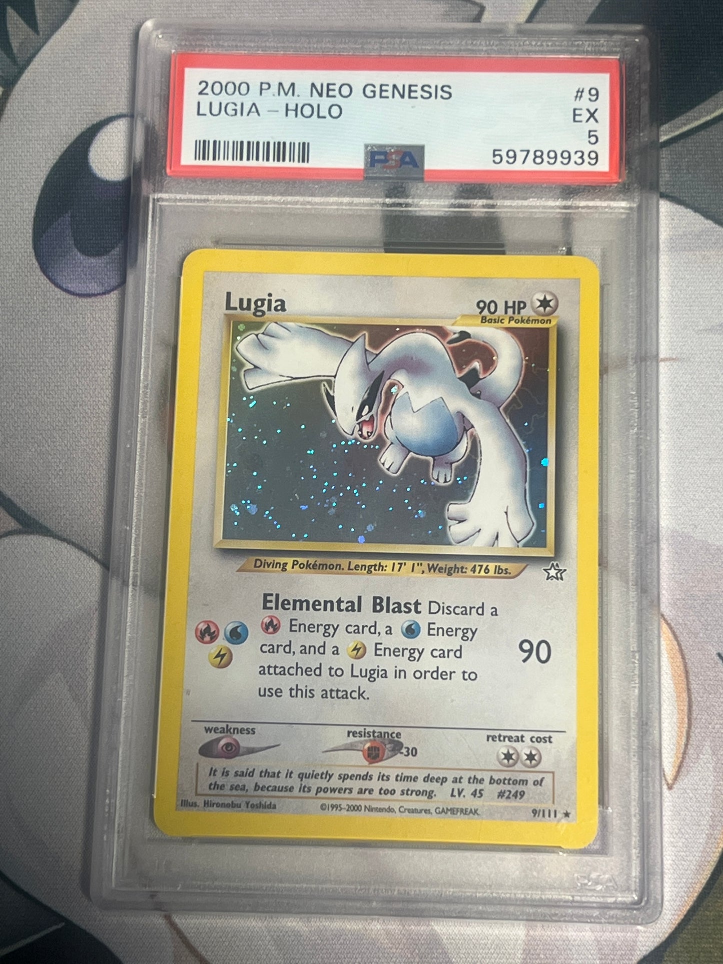 2000 Pocket Monsters Neo Genesis - Lugia - Holo - Graded PSA 5 - #9