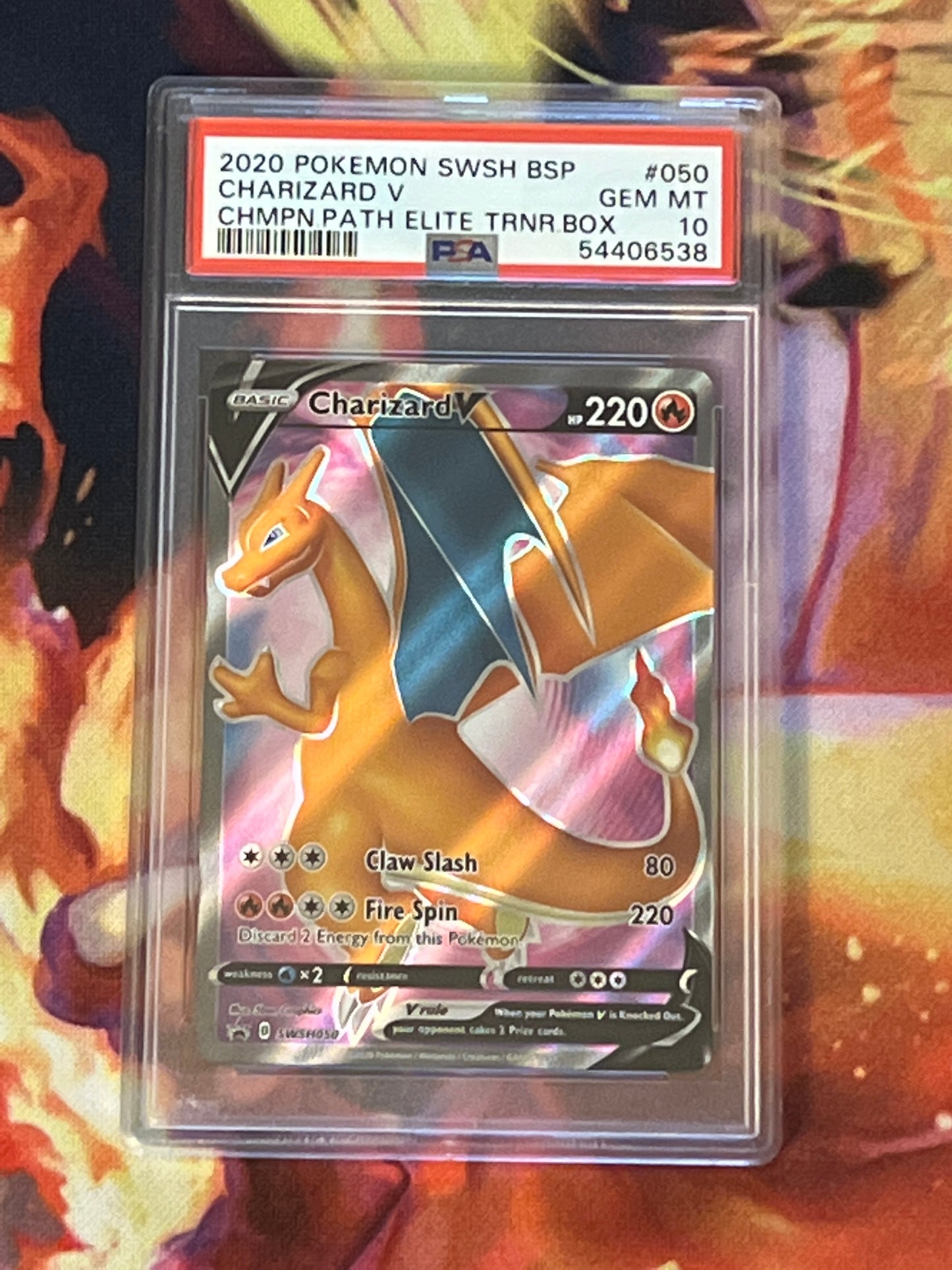 2020 Pokemon Charizard V - Promo - Graded PSA 10 - SWSH050