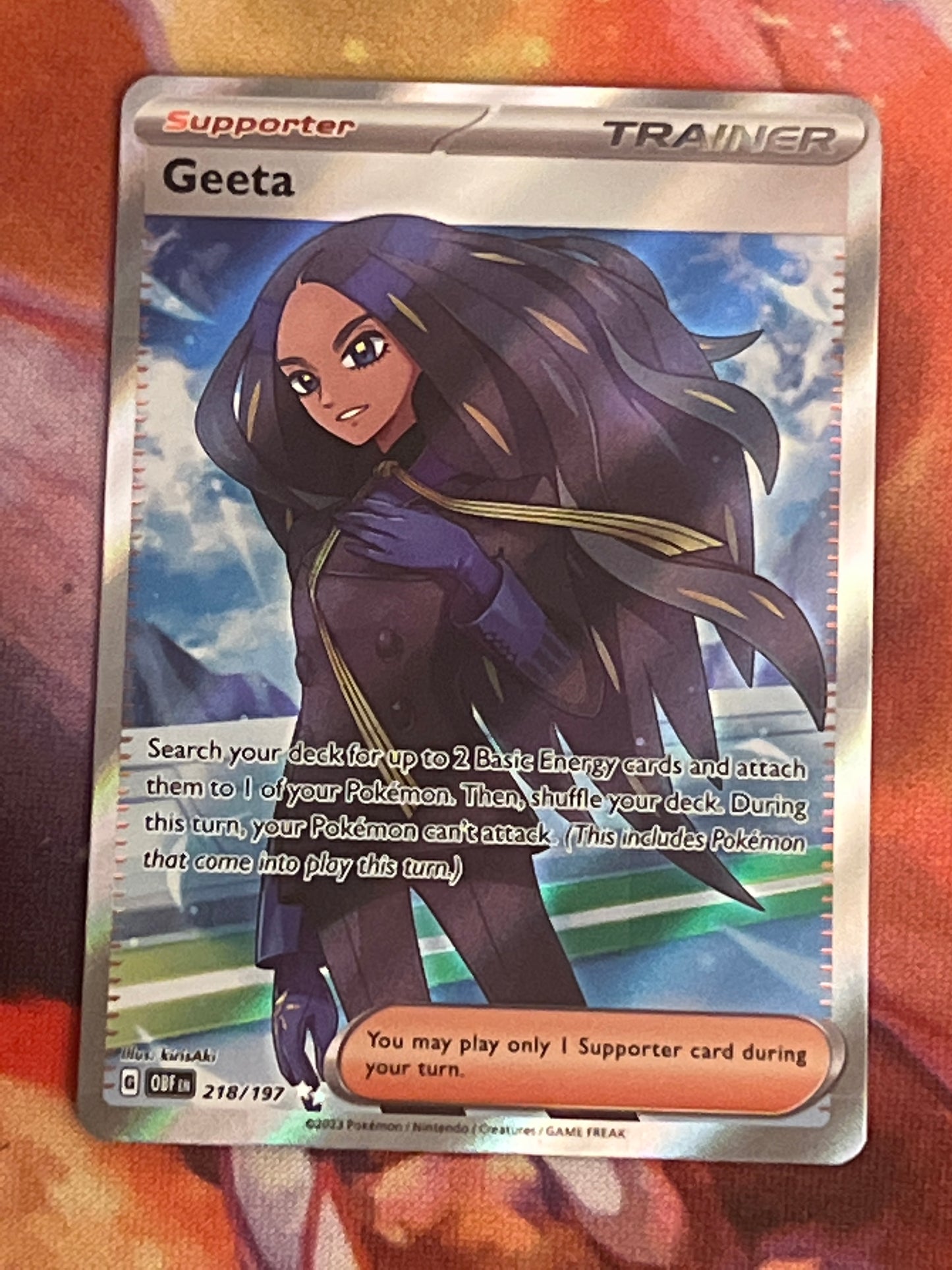 2023 Pokemon Trainer Geeta - Ultra Rare Holo - #218