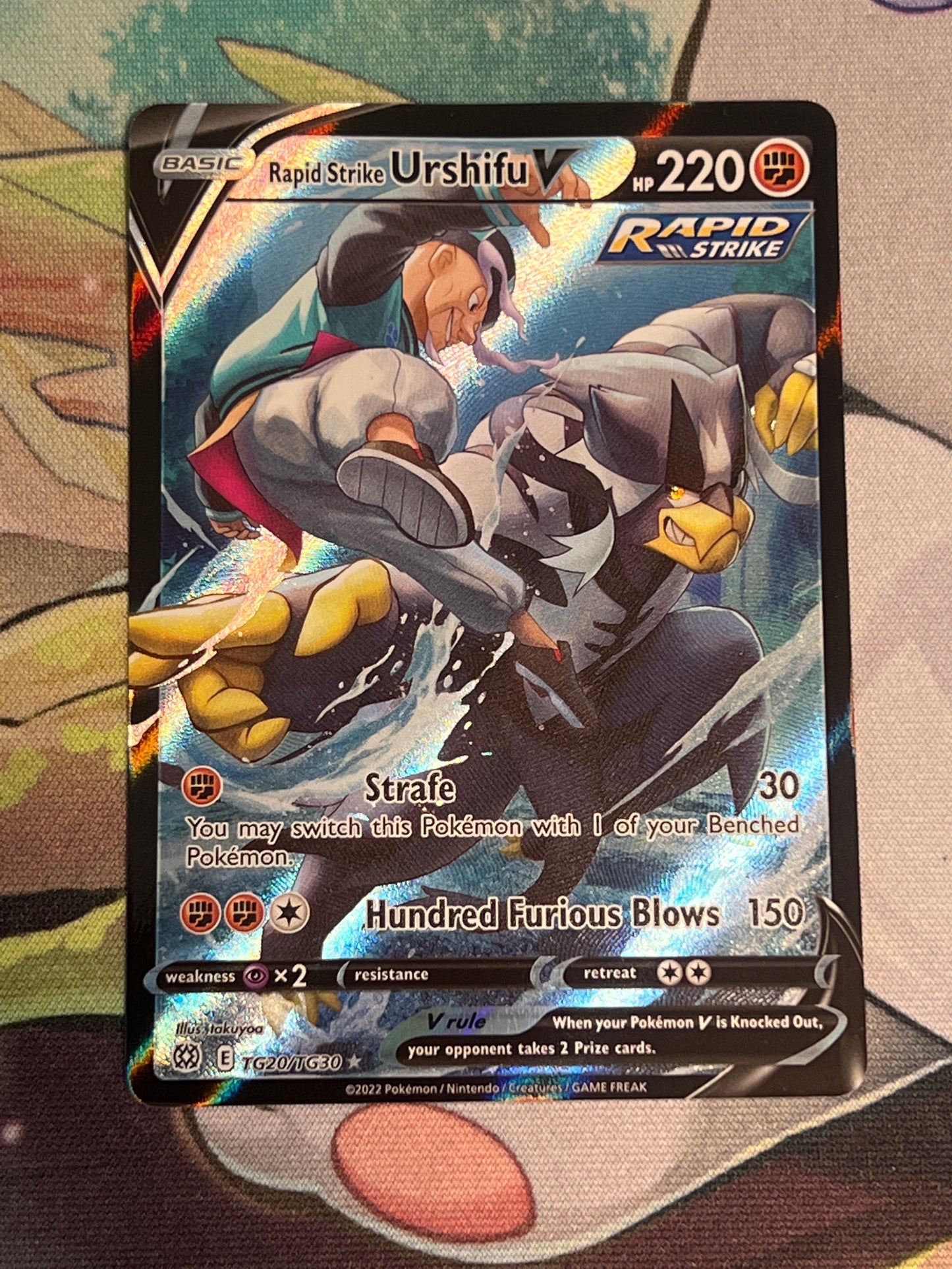 2022 Pokemon Rapid Strike Urshifu V- Trainer Gallery - Ultra Rare - #TG20