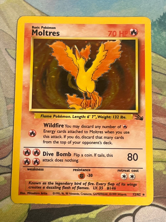 1999 Pokemon Moltres - Fossil - Holo - #12