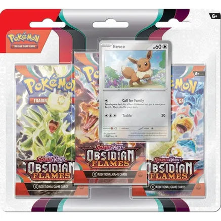 2023 Pokemon Scarlet & Violet - Obsidian Flames - 3 Booster Pack Blister