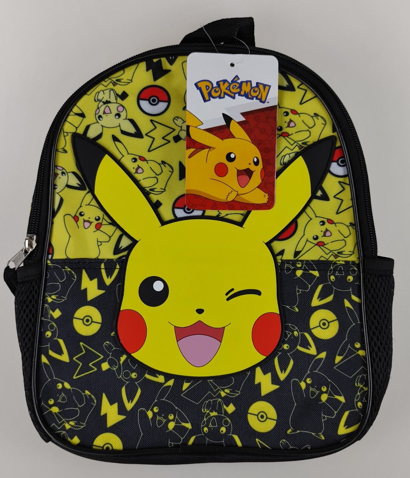 Pikachu + Pichu & Pokeball Yellow & Black Backpack