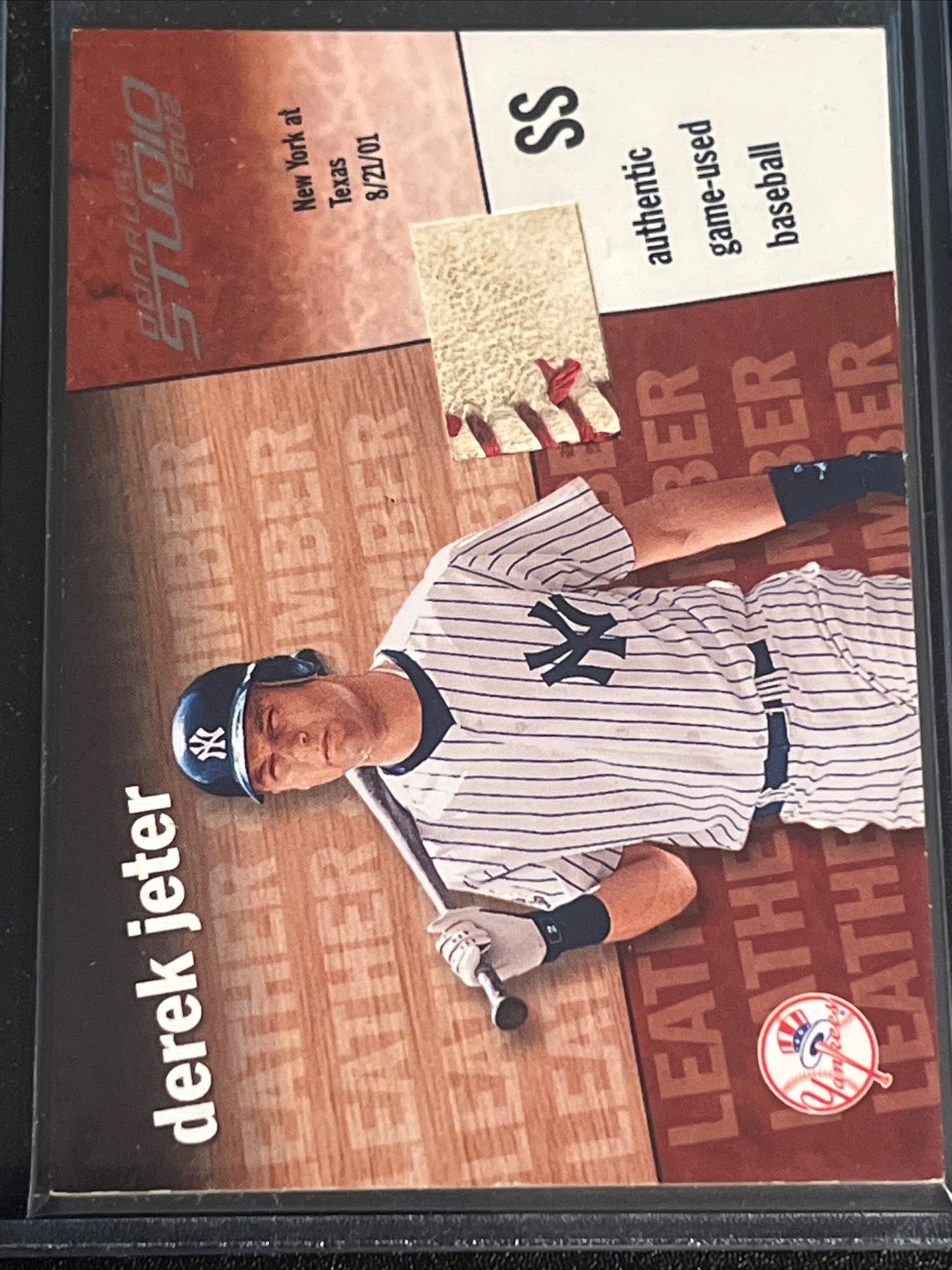 2002 Donruss DEREK JETER - GAME-USED BASEBALL /50