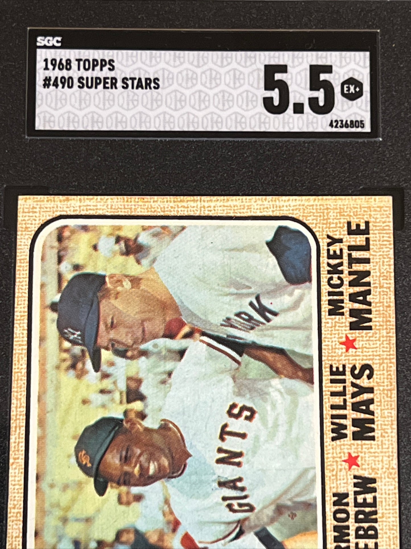 1968 Topps - Super-Stars KILLEBREW - MAYS - MANTLE - SGC 5.5