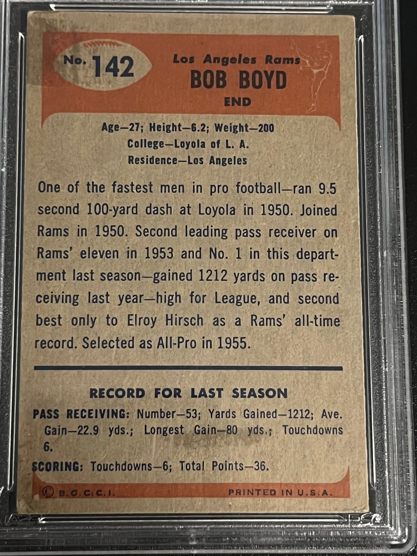 1955 Bowman BOB BOYD - PSA 4