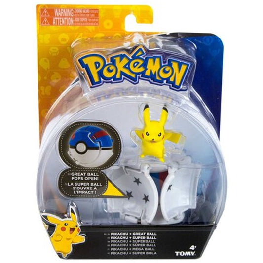 Pokemon Throw'n'Pop Poke Ball - Pikachu + Great Ball