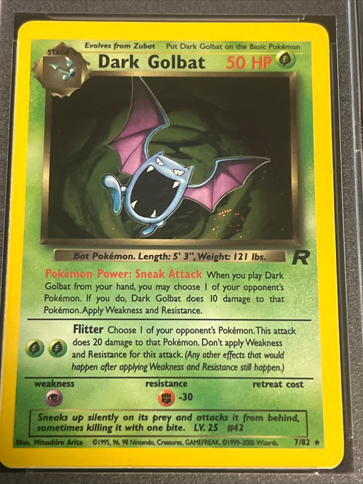 2000 Pokemon Rocket DARK GOLBAT - Holo - PSA 8