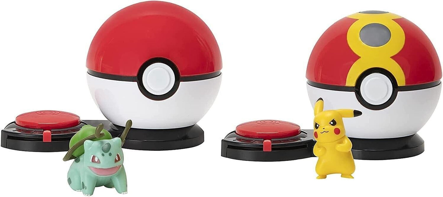 Pokemon Surprise Attack Game:  Bulbasaur & Pikachu (Poke ball & Repeat Ball)