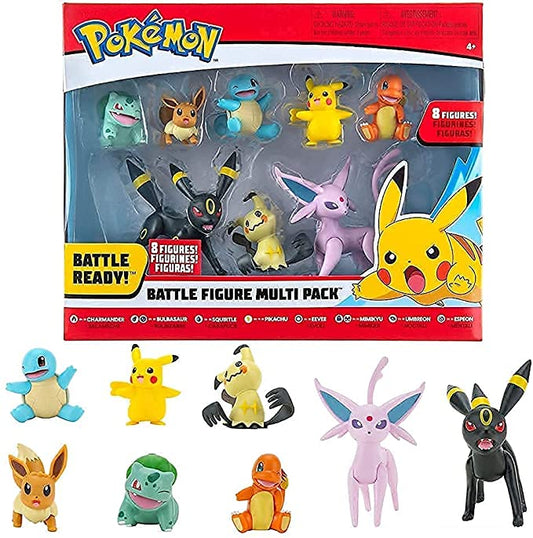 Pokemon Battle Figure Pack - Pikachu + Eevee + Umbreon & More - 8 Pack