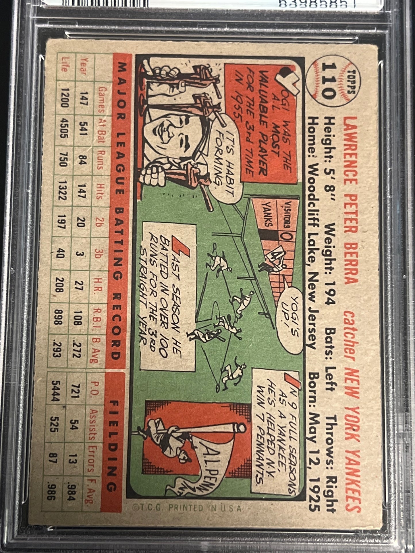 1956 Topps YOGI BERRA - PSA 2.5