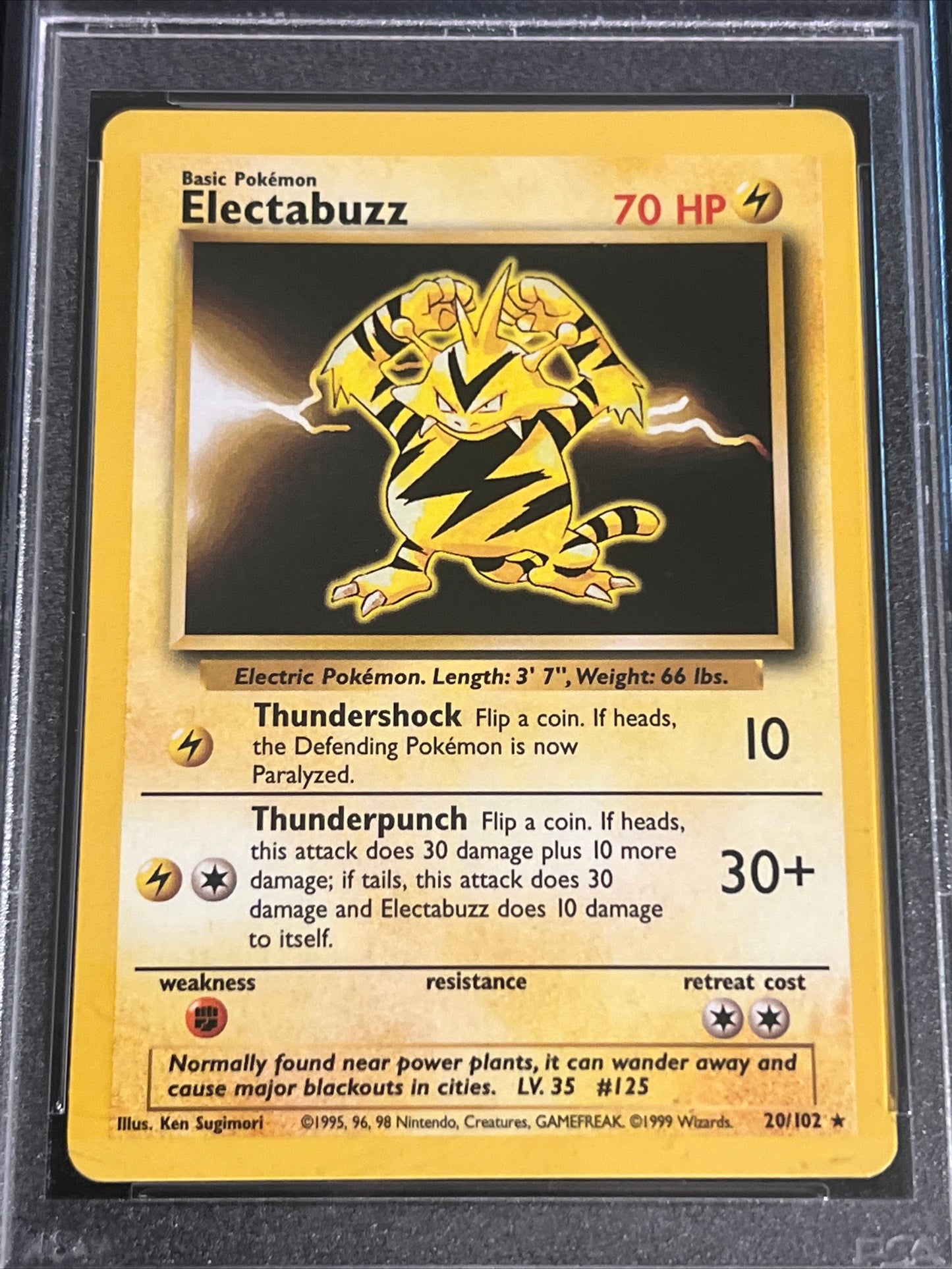 1999 Pokemon Game ELECTABUZZ - PSA 10