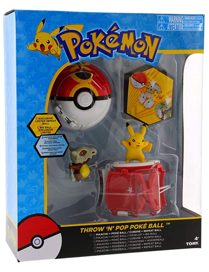 Pokemon Throw'n'Pop Poke Ball - Pikachu & Cubone w/ Limited Repeat Ball*