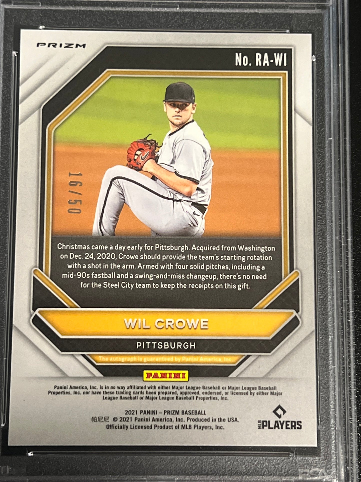 2021 Prizm WIL CROWE - AUTO - PSA 10