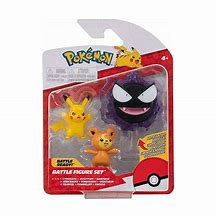 Pokemon Battle Figure Pack - Pikachu + Teddiursa + Gastly