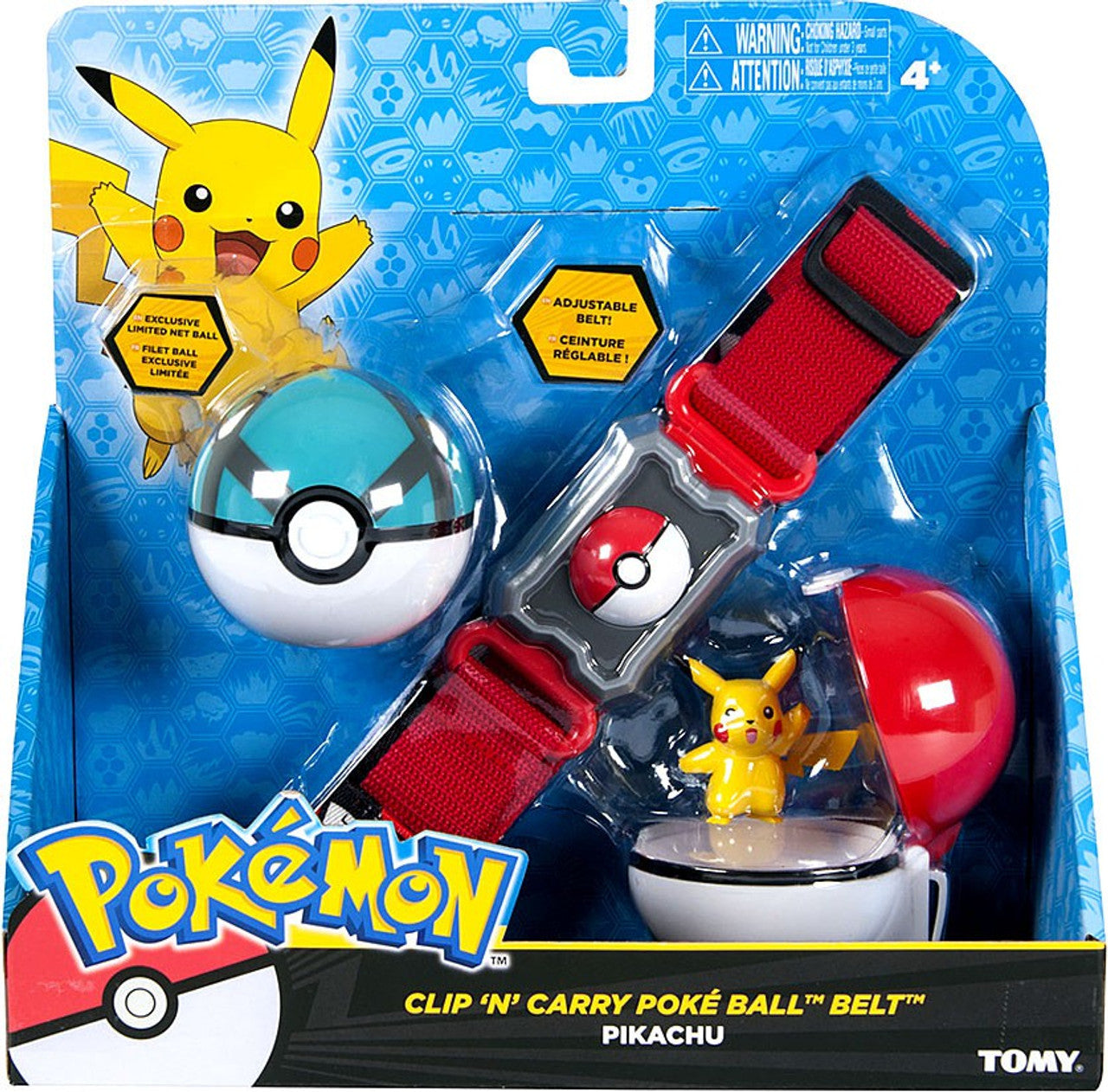 Pokemon Clip 'n Carry Poke Ball Belt - Pikachu + Limited Net Ball