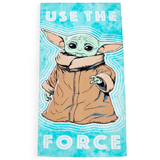 Star Wars Mandalorian Beach Towel - Grogu "Use The Force"