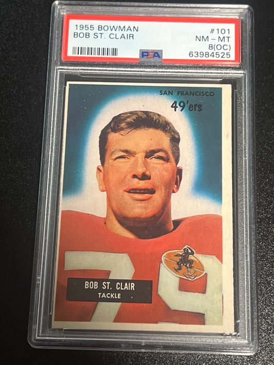 1955 Bowman BOB ST. CLAIR - PSA 8(OC)