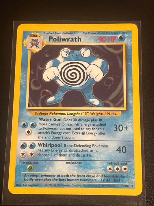 1999 Pokemon POLIWRATH - Holo - #13