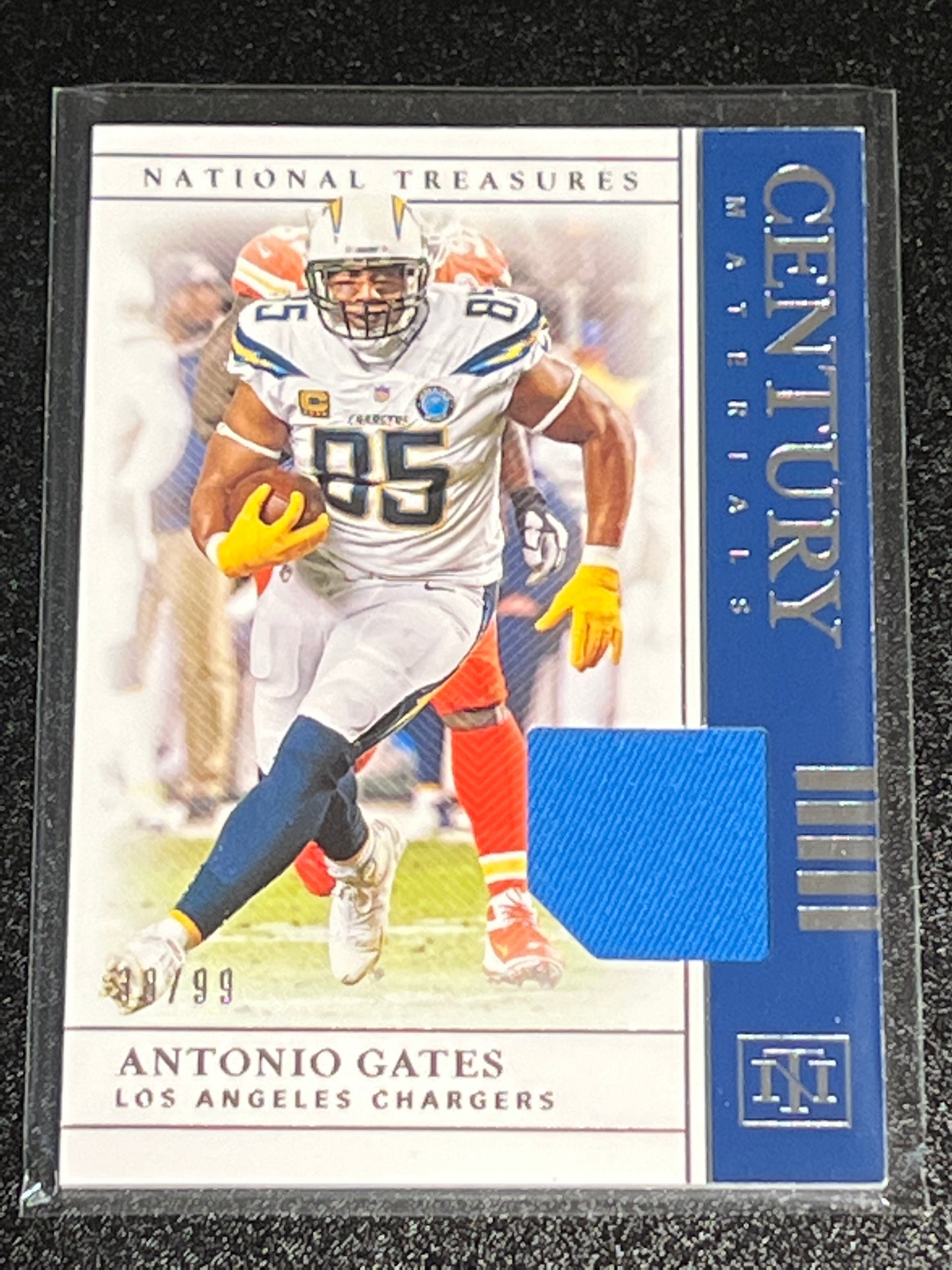 2019 Panini Nat. Treas. ANTONIO GATES - Patch Card - 38/99 - #CM-16