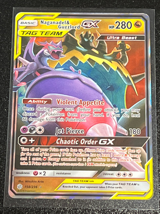 2019 Pokemon NAGANADEL & GUZZLORD GX - Holo - #158