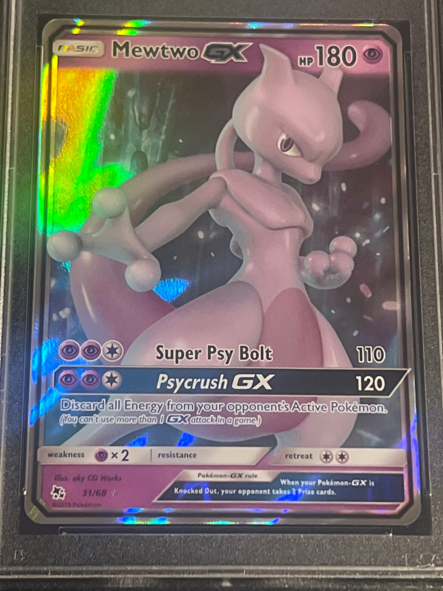 2019  Pokemon Sun & Moon MEWTWO GX - PSA 10