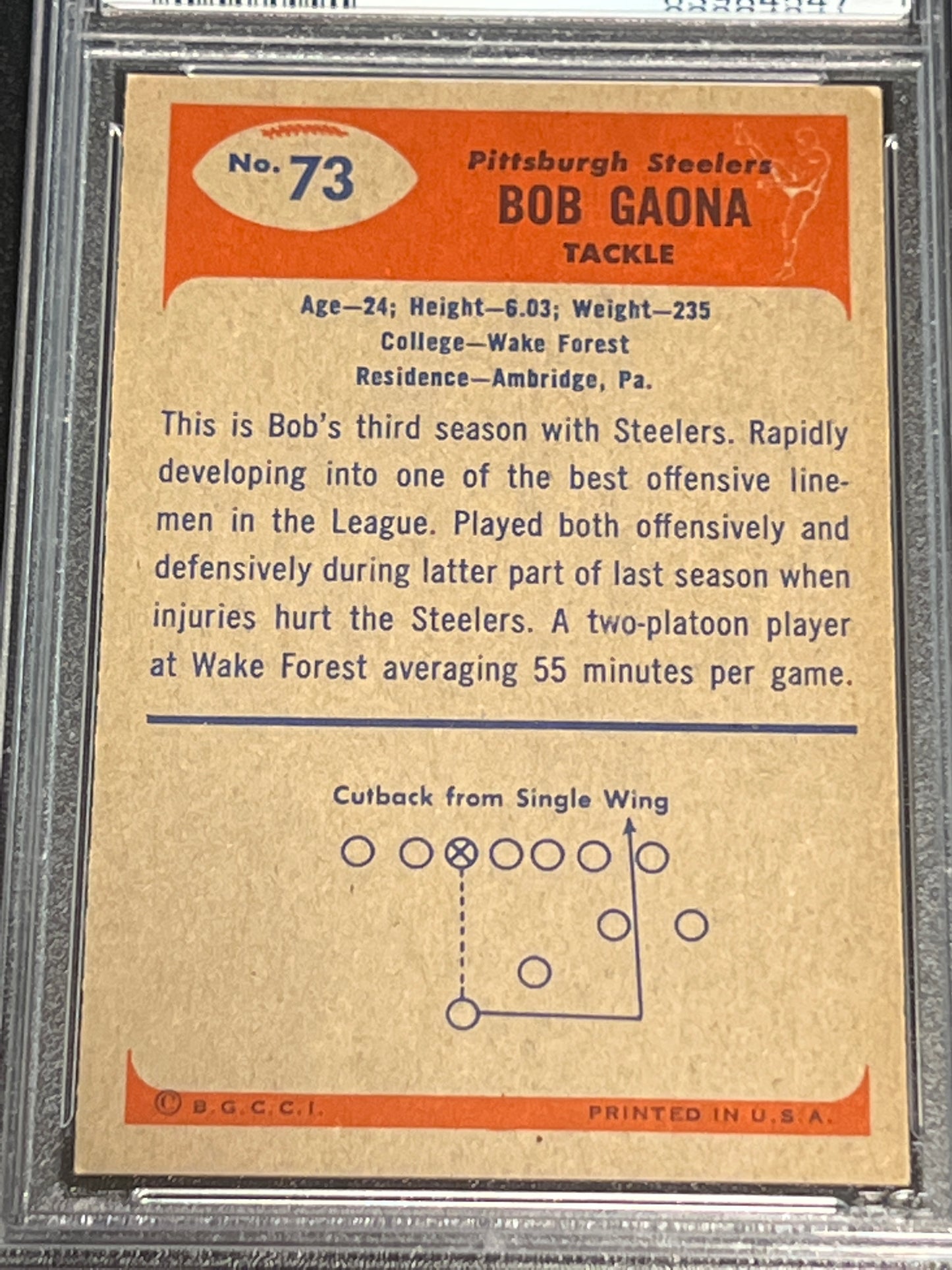 1955 Bowman BOB GAONA - PSA 6