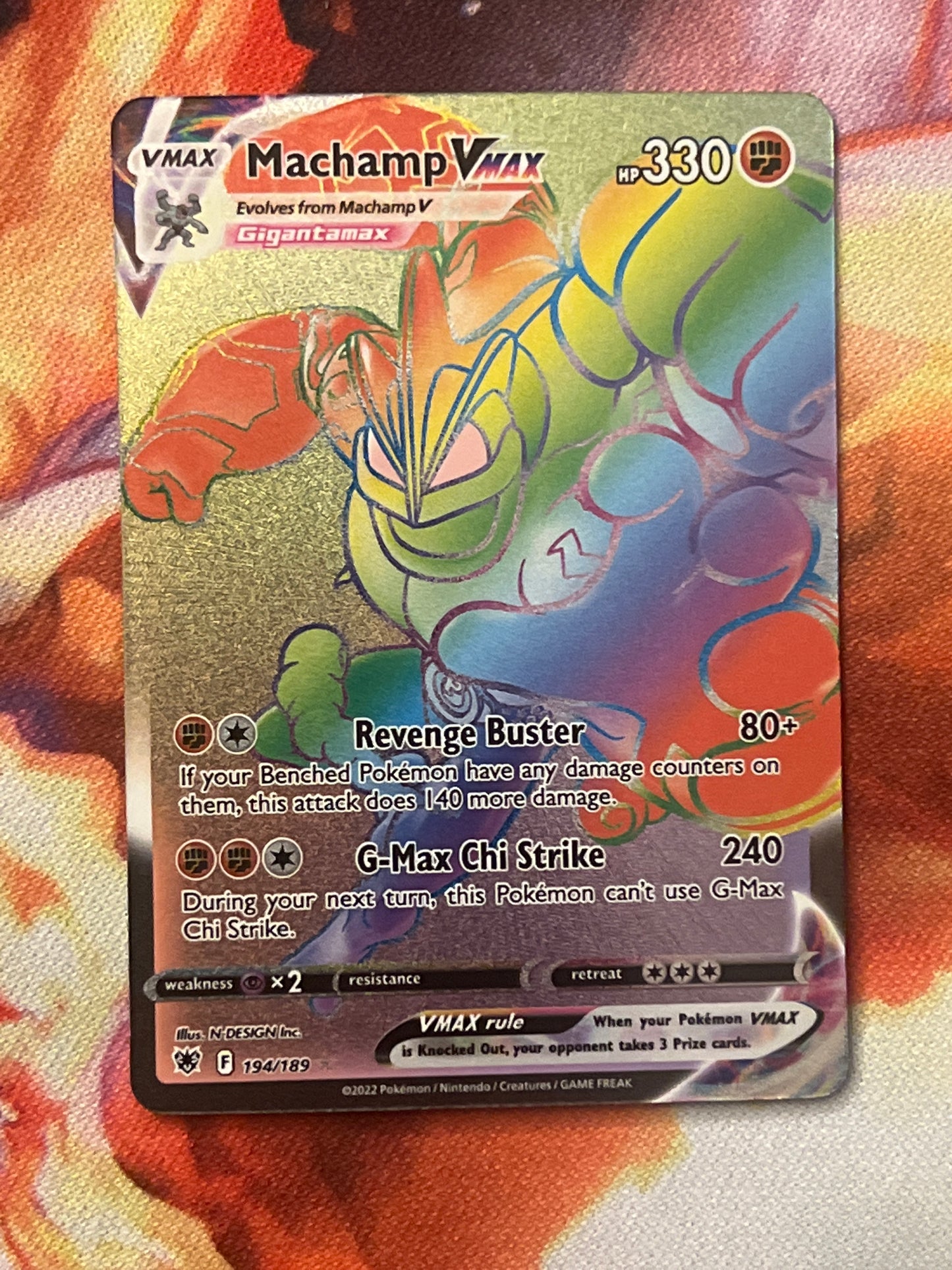 2022 Pokemon Machamp Vmax - Secret Rare - #194