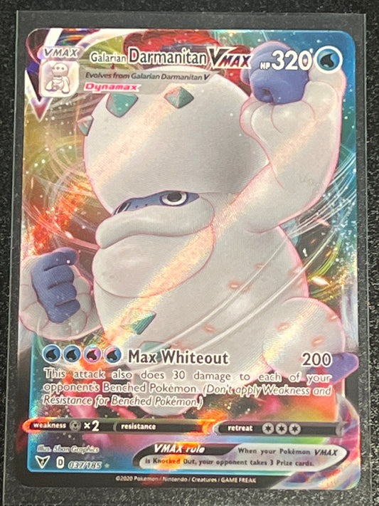 2020 Pokemon Galarian Darmanitan Vmax - Ultra Rare - #37