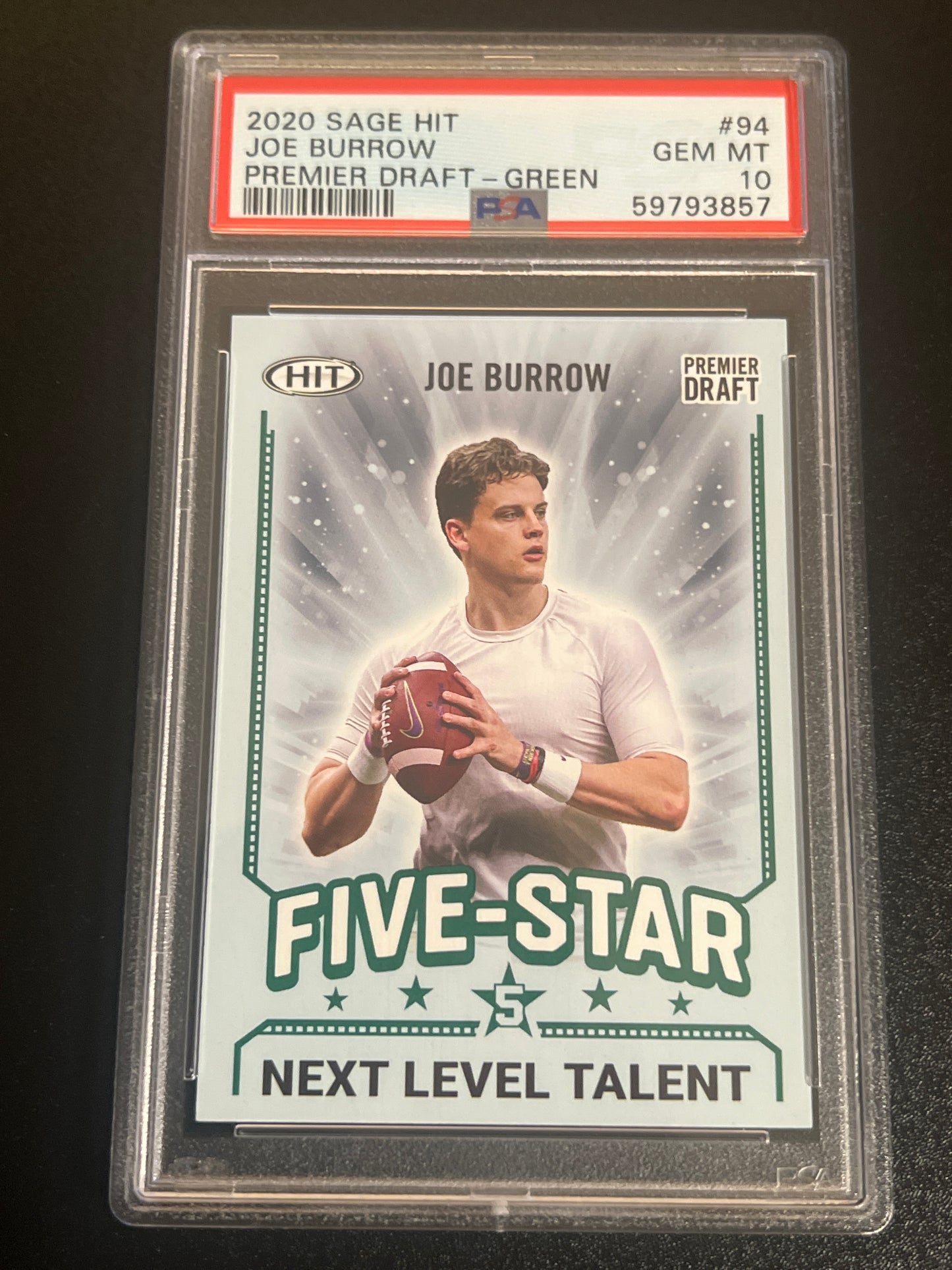 2020 Sage Hit JOE BURROW - #94 - PSA 10