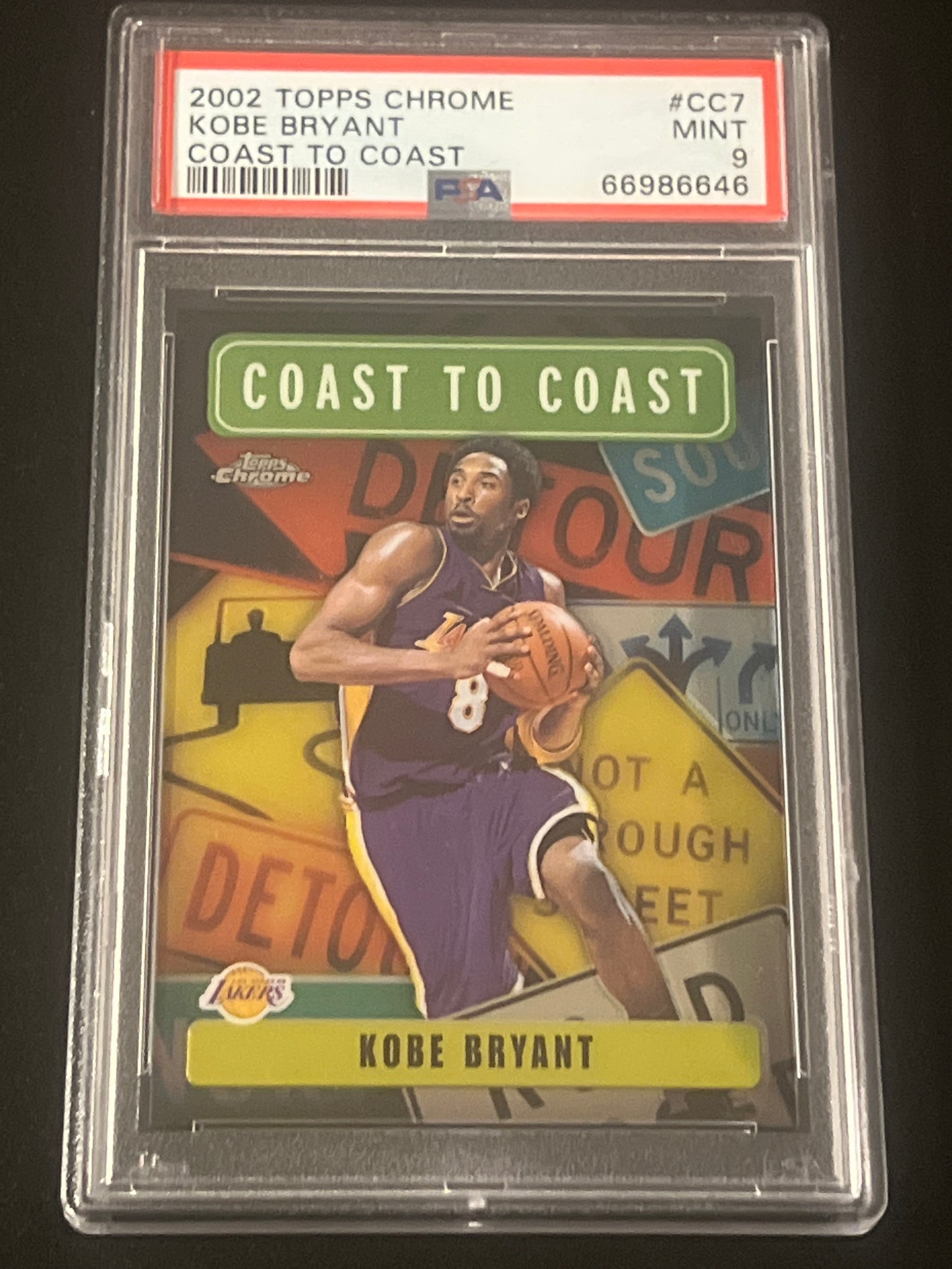 2002 Topps Chrome - KOBE BRYANT - #CC7 - PSA 9