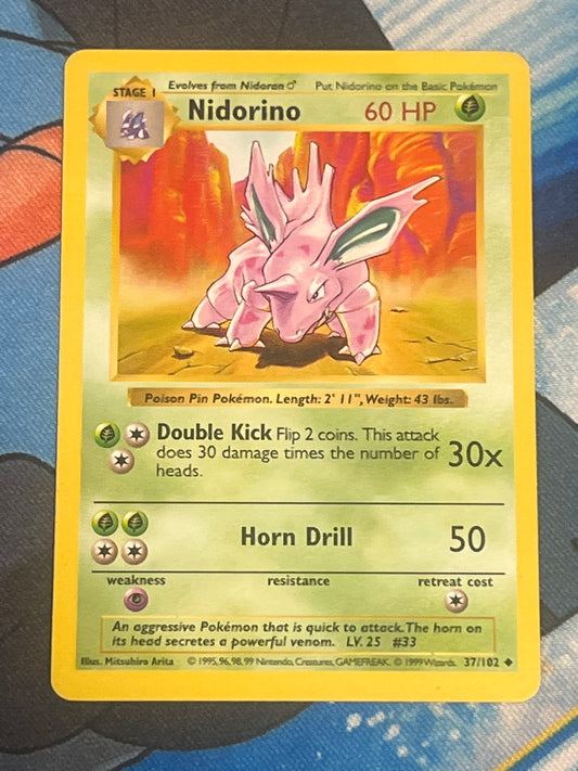 1999 Pokemon Nidorino - Shadowless - #37