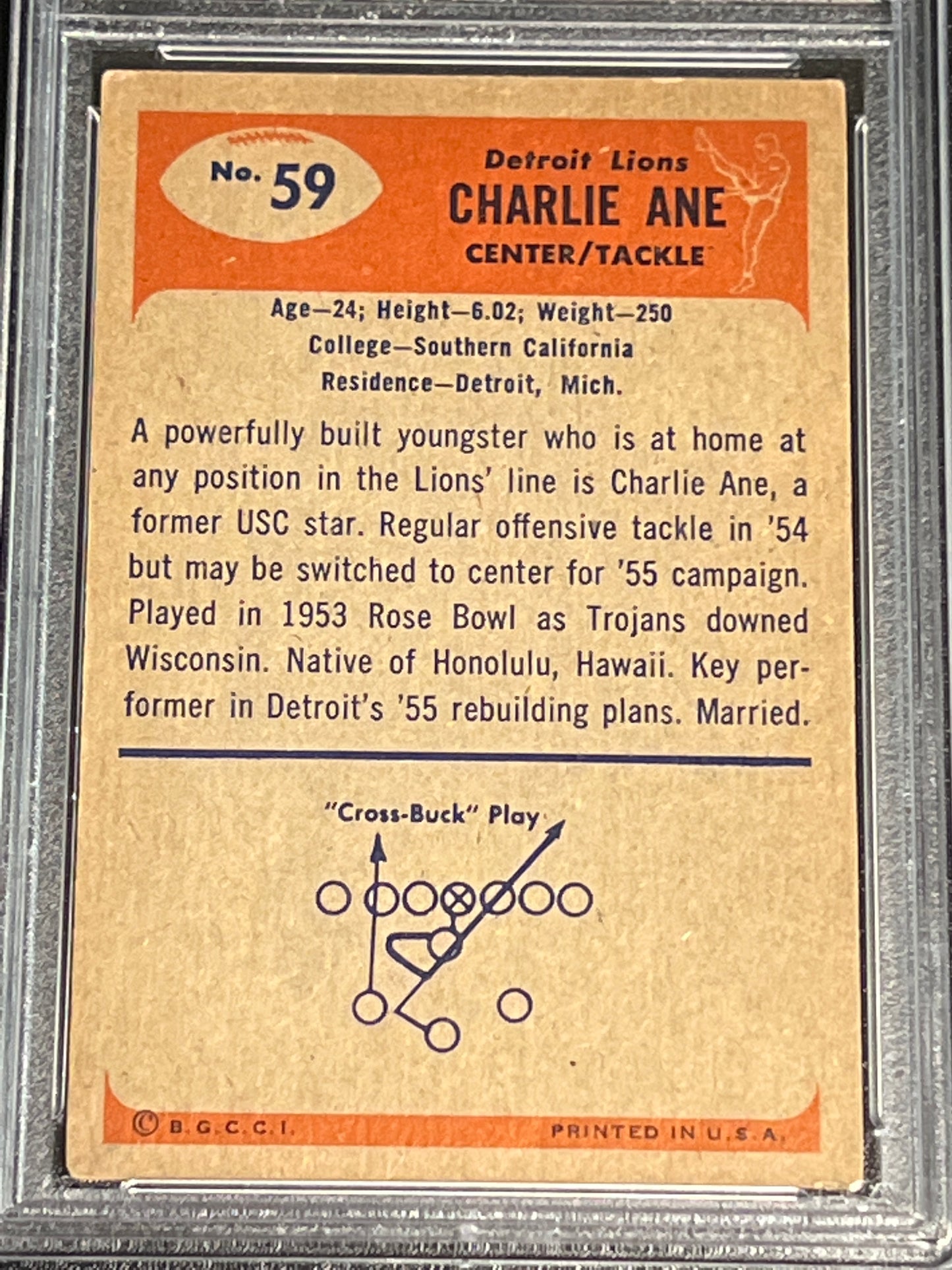 1955 Bowman CHARLIE ANE  - RC - #59 - PSA 3