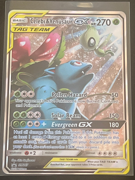 2019 Pokemon CELEBI & VENUSAUR GX - Holo - #SM167