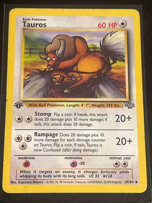 1999 Pokemon TAUROS - FIRST EDITION - #47