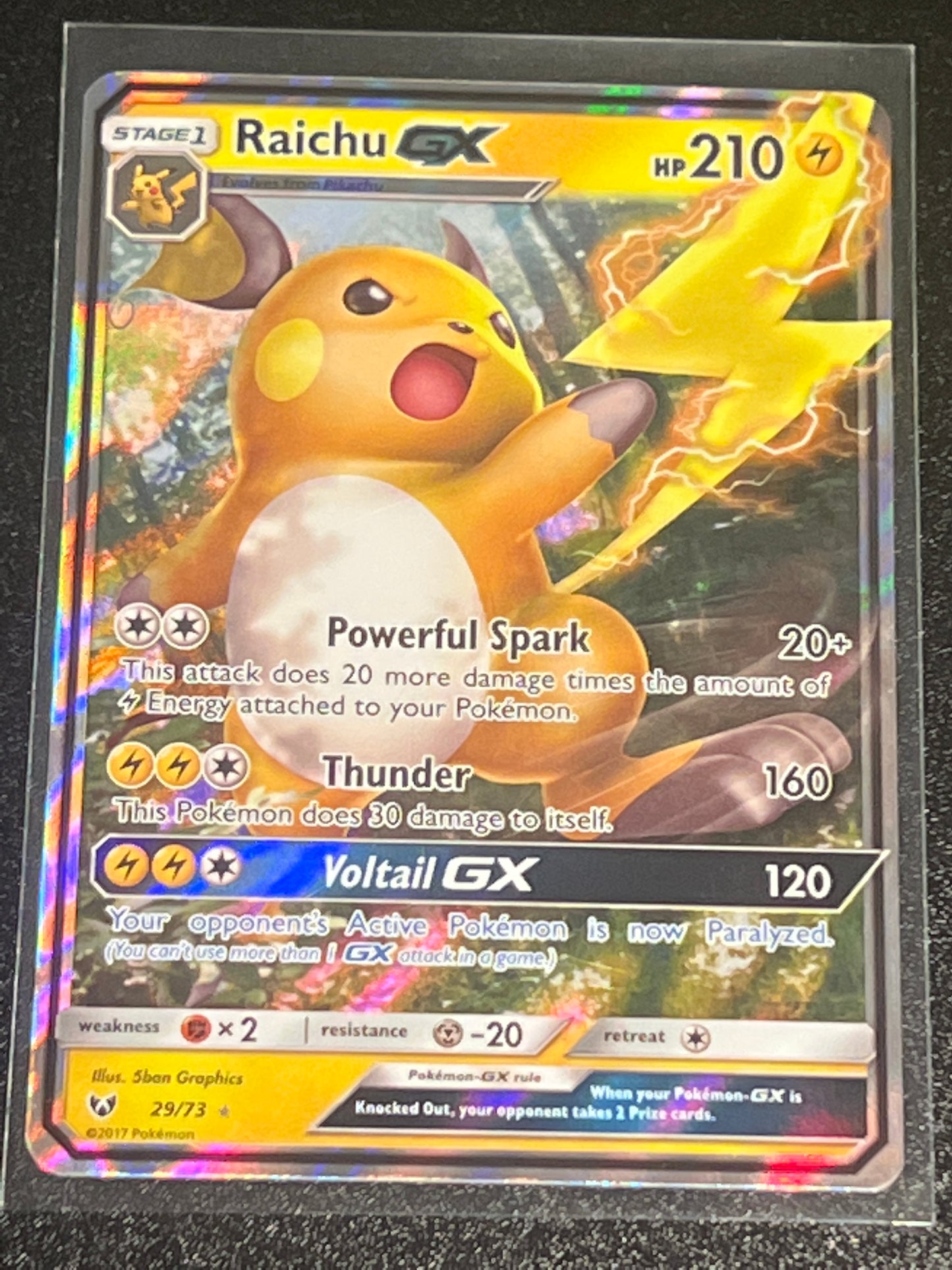 2017 Pokemon RAICHU GX - Holo - #29