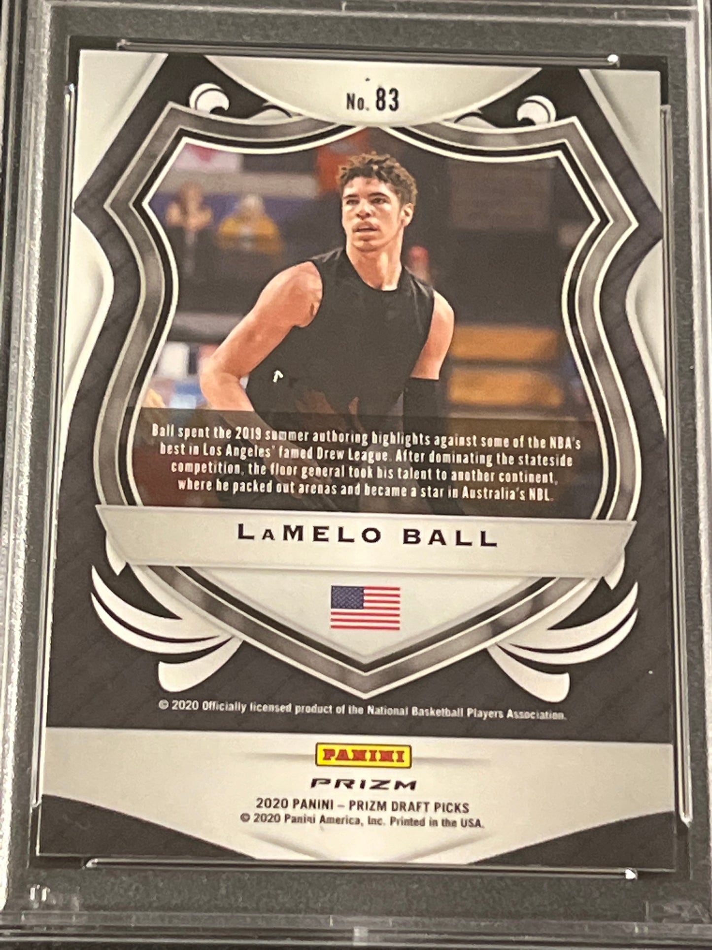 2020 Panini Prizm - LAMELO BALL - RC- #83 - PSA 10